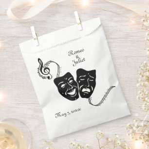Griekse maskers voor muziek en bioscoop bedankzakje