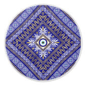 Griekse Meander Key en boze Oogversier Keramische Knop (Voorkant)