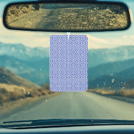 Griekse Meander Key Square H Patroon Blauw Luchtverfrisser