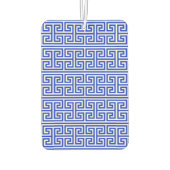 Griekse Meander Key Square H Patroon Blauw Luchtverfrisser (Achterkant)