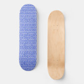 Griekse Meander Key Square H Patroon Blauw Persoonlijk Skateboard (Voorkant)