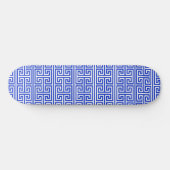 Griekse Meander Key Square H Patroon Blauw Persoonlijk Skateboard (Horizontaal)