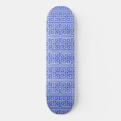 Griekse Meander Key Square H Patroon Blauw Persoonlijk Skateboard (Voorkant)