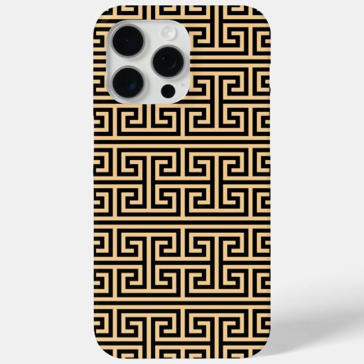 Griekse Meander Key Square H Patroon Bruin Case-Mate iPhone Case (Achterkant)