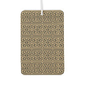 Griekse Meander Key Square H Patroon Bruin Luchtverfrisser (Voorkant)