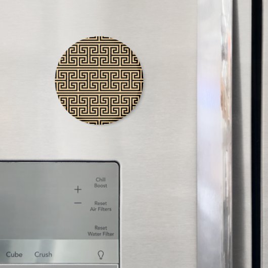 Griekse Meander Key Square H Patroon Bruin Magneet (Insitu (Koelkast))