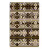 Griekse Meander Key Square H Patroon Bruin Mini Klembord (Achterkant)