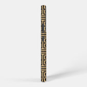 Griekse Meander Key Square H Patroon Bruin Samsung Galaxy Hoesje (Rechterkant)