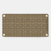 Griekse Meander Key Square H Patroon Bruin Spandoek (Horizontaal)