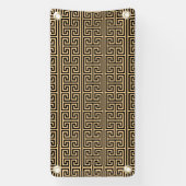 Griekse Meander Key Square H Patroon Bruin Spandoek (Verticaal)