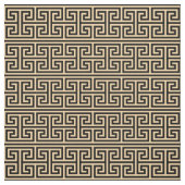 Griekse Meander Key Square H Patroon Bruin Stof (Swatch)