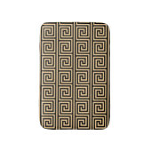 Griekse Meander Key Squares Patroon Bruin Badmat (Voorkant Verticaal)