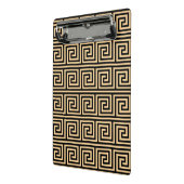 Griekse Meander Key Squares Patroon Bruin Mini Klembord (Angled2)