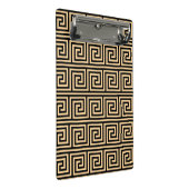 Griekse Meander Key Squares Patroon Bruin Mini Klembord (Schuin)