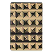 Griekse Meander Key Squares Patroon Bruin Mini Klembord (Achterkant)