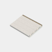 Griekse Meander Key Squares Patroon Bruin Post-it® Notes (Schuin)