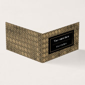 Griekse Meander Key Squares Patroon Bruin Visitekaartje (Buitenkant)