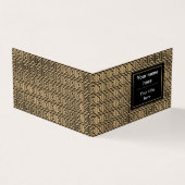 Griekse Meander Key Squares Patroon Bruin Visitekaartje (Buitenkant)