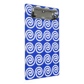 Griekse Meander Key Waves Patroon Blauw Mini Klembord (Schuin)