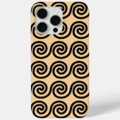 Griekse Meander Key Waves Patroon Bruin Case-Mate iPhone Case (Achterkant)