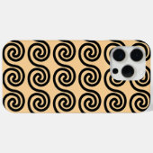 Griekse Meander Key Waves Patroon Bruin Case-Mate iPhone Case (Achterkant (horizontaal))