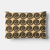 Griekse Meander Key Waves Patroon Bruin Etui (Voorkant)
