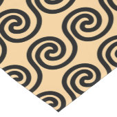 Griekse Meander Key Waves Patroon Bruin Korte Tafelloper (Hoek)