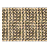 Griekse Meander Key Waves Patroon Bruin Tafelkleed (Voorkant (Horizontaal))