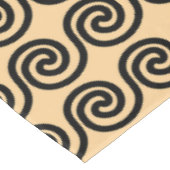 Griekse Meander Key Waves Patroon Bruin Tafelkleed (Gekanteld)