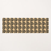 Griekse Meander Key Waves Patroon Bruin Yogamat (Voorkant (horizontaal))