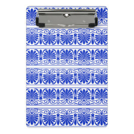 Griekse mediterraan arabesk patroon blauw mini klembord
