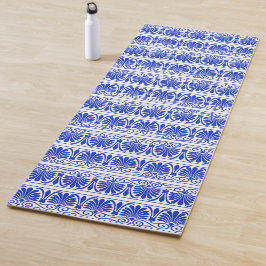 Griekse mediterraan arabesk patroon blauw yogamat