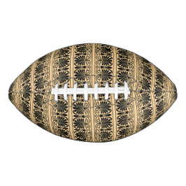 Griekse Mediterraan Arabesk Patroon Bruin American Football