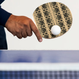 Griekse Mediterraanse Arabesk Patroon Bruin Tafeltennisbatje