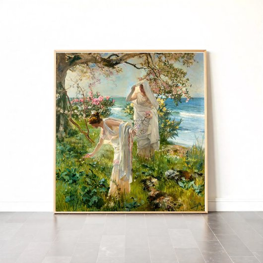 Griekse meisjes aan de kust poster