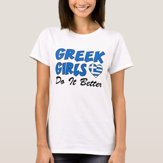 Griekse meisjes doen het beter t-shirt (Voorkant)