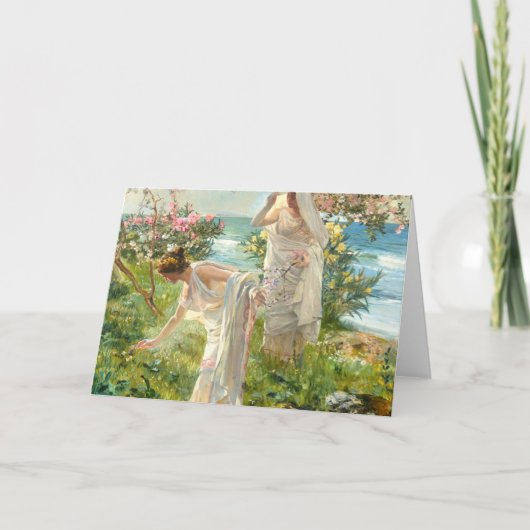 Griekse meisjes op de kust van de kust van Sorolla Kaart (Voorkant)