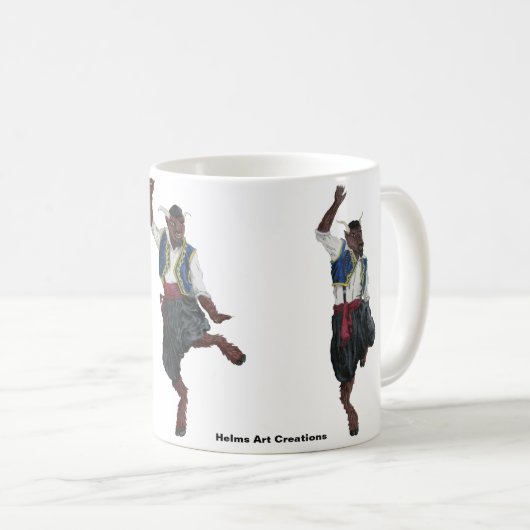 Griekse Minotaurs Dancing Fantasy Art Coffee Cup Koffiemok (Voorkant rechts)