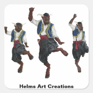 Griekse Minotaurs Dansen Viering Fantasy Stickers