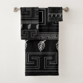 Griekse Motif Line Art Bad Handdoek (Insitu)