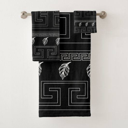 Griekse Motif Line Art Bad Handdoek (Insitu)