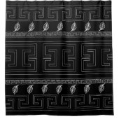 Griekse Motif Line Art Douchegordijn (Voorkant)