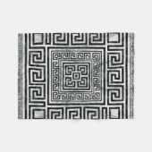 Griekse muurschildering - Griekse sleutel zwart-wi Fleece Deken (Voorkant (Horizontaal))