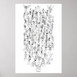 Griekse mythe Comix - tekens van geselecteerde myt Poster