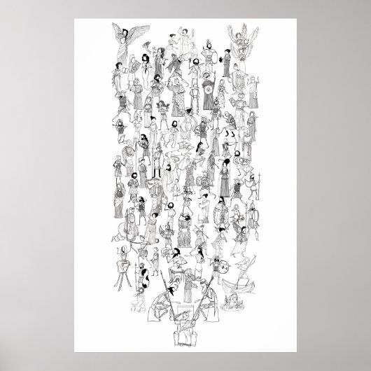 Griekse mythe Comix - tekens van geselecteerde myt Poster (Voorkant)