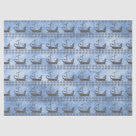 Griekse mythe  Ship Odyssey Blue Decoupage Tissuepapier