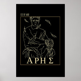 Griekse mythologie Ares God Ancient Griekenland Poster