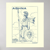 Griekse mythologie Athena Goddess Ancient Griekenl Poster (Voorkant)