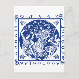 Griekse mythologie - blauw briefkaart