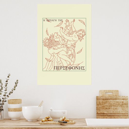 Griekse mythologie De ontvoering van Persephone Poster (Keuken)